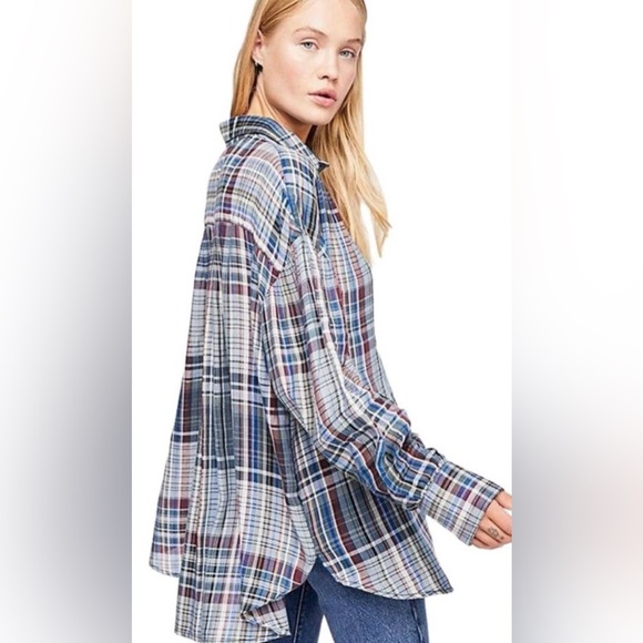 Free People Rainbow Days Plaid Tunic - Picture 2 of 5